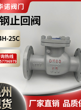 铸钢法兰旋启式止回阀H44H-25C单向阀防倒流水蒸汽止逆阀DN100