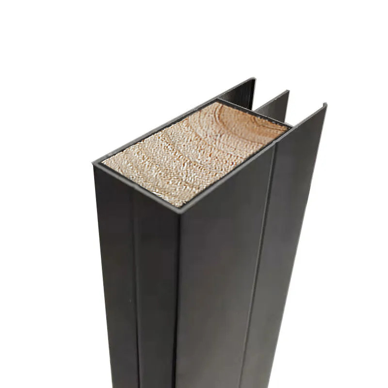 瓷砖橱柜全配件黑色专用铝材立柱铝合金包收边条砖夹灶台卡槽条