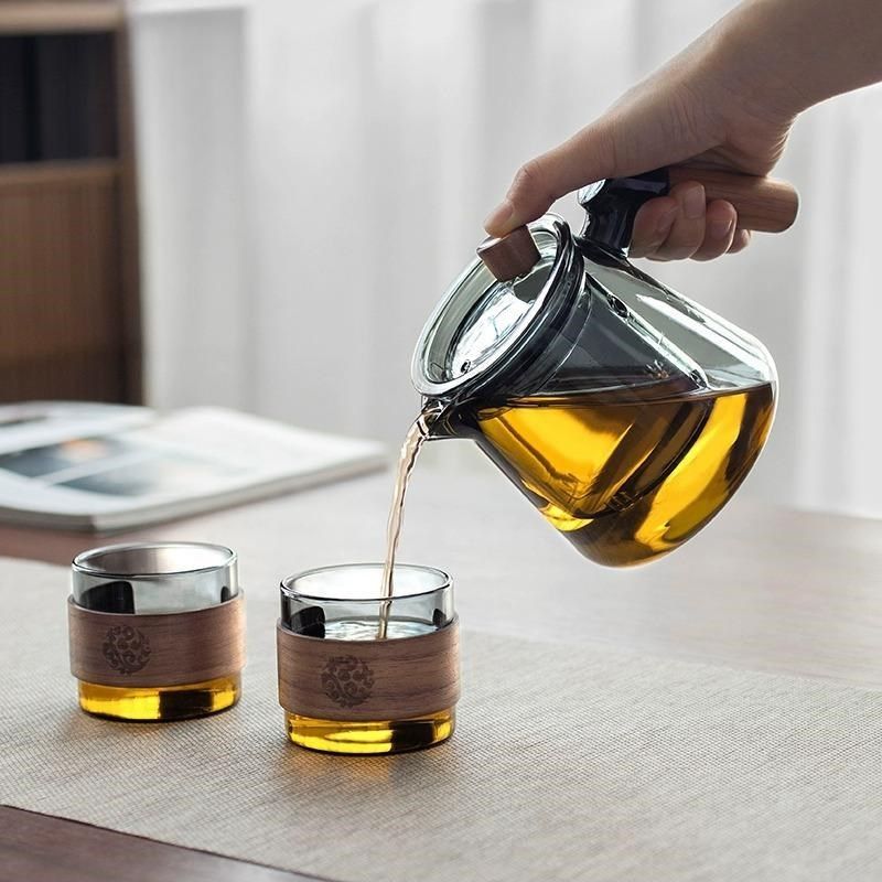 耐高温加厚茶壶泡茶家用木把茶水分离过滤花茶壶新款电陶炉煮茶壶