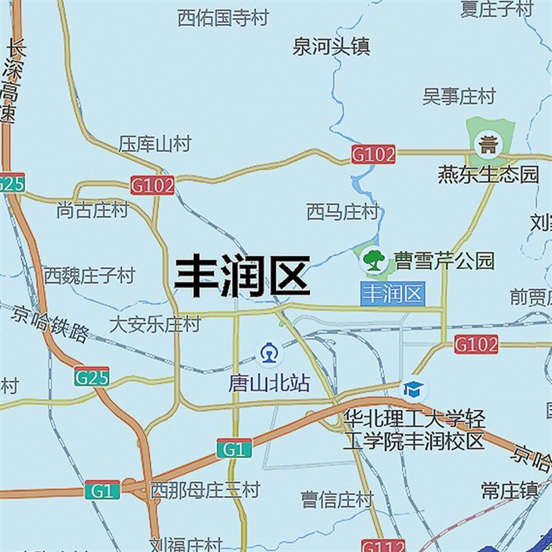 2021新款唐山市地图贴图办公室挂图高清防水墙壁贴超大装饰画定制