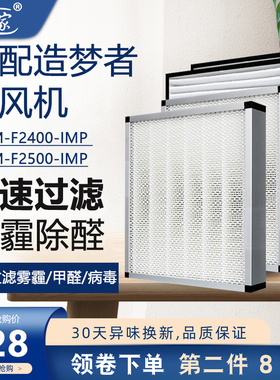 适配造梦者新风机空气净化系统过滤网DM-F2400-IMP/F2500初效滤芯