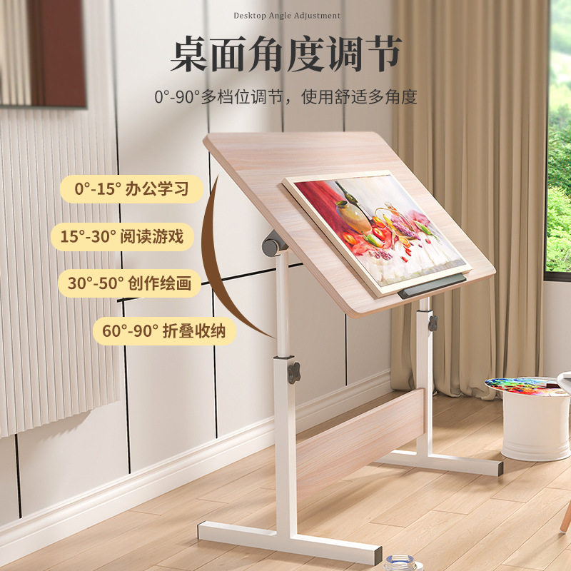 专用拼图桌可移动绘图绘画桌美术生专用制图工作台升降办公电脑桌