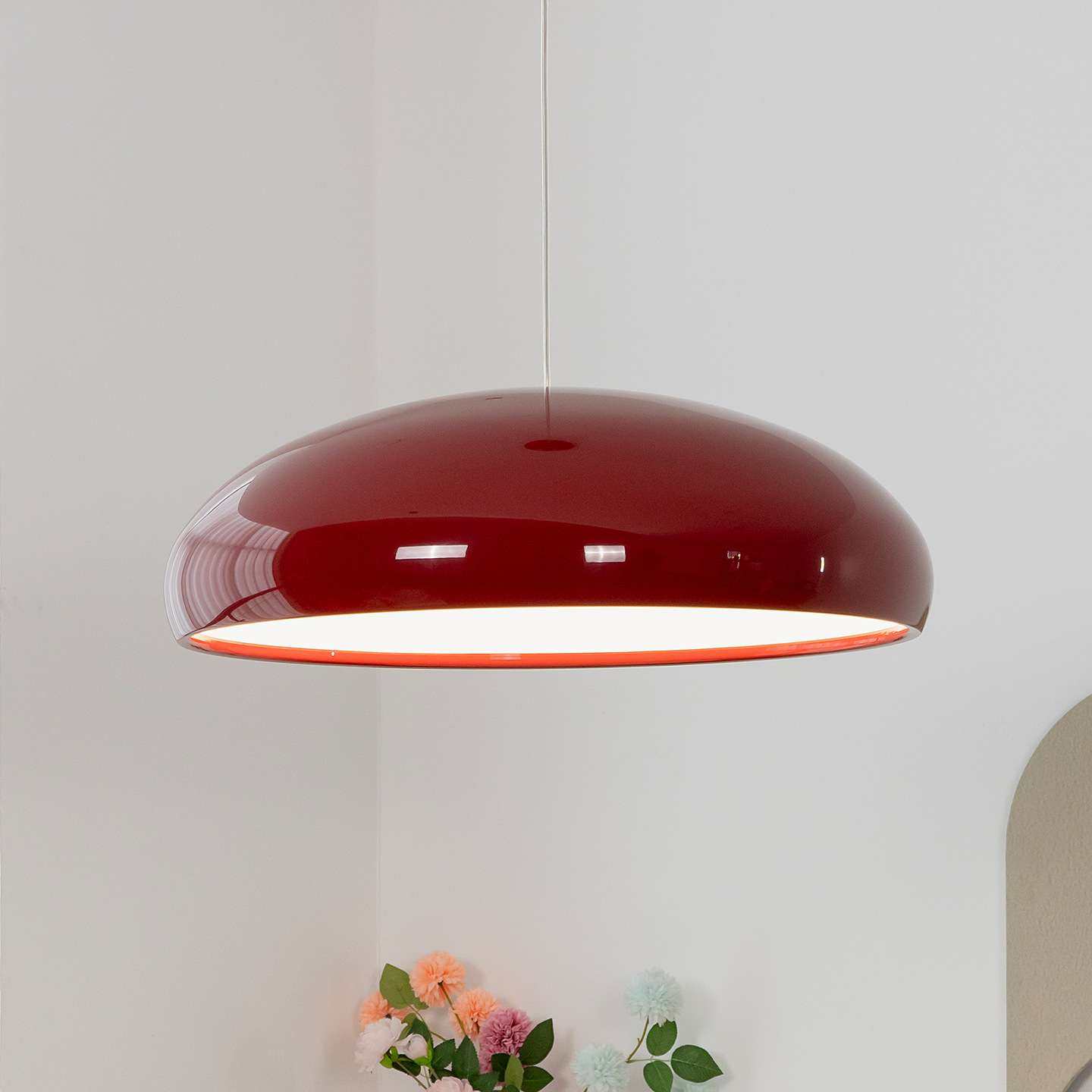 意大利Fontana Arte Pangen餐厅吊灯红色岛台简约现代卧室书房灯