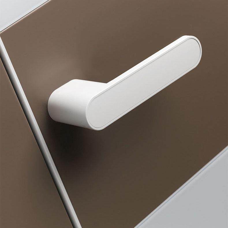 极简磁吸门锁通用型家用锁具静音白色室内房门锁卧室卫生间门把手