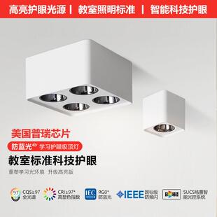 全光谱四头斗胆筒灯明装防眩普瑞全光谱护眼客餐厅卧室照明无主灯
