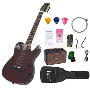 厂家直销静音古典吉他全单板旅行便携电箱木吉他薄桶成人初学演出