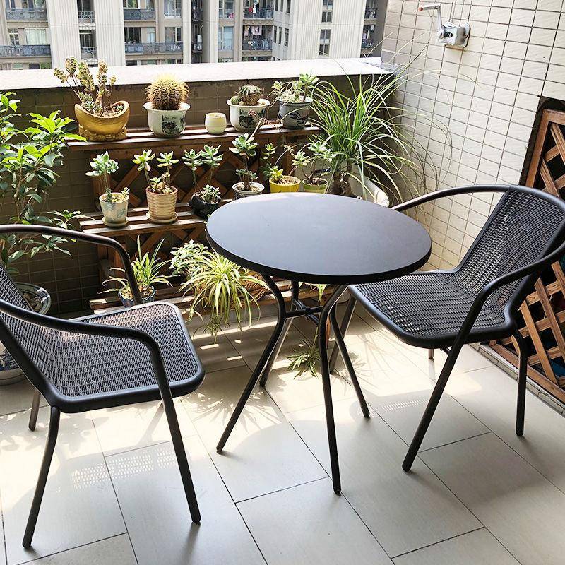 户外藤椅桌椅阳台休闲露天折叠小桌椅室外院子喝茶花园庭院桌椅子