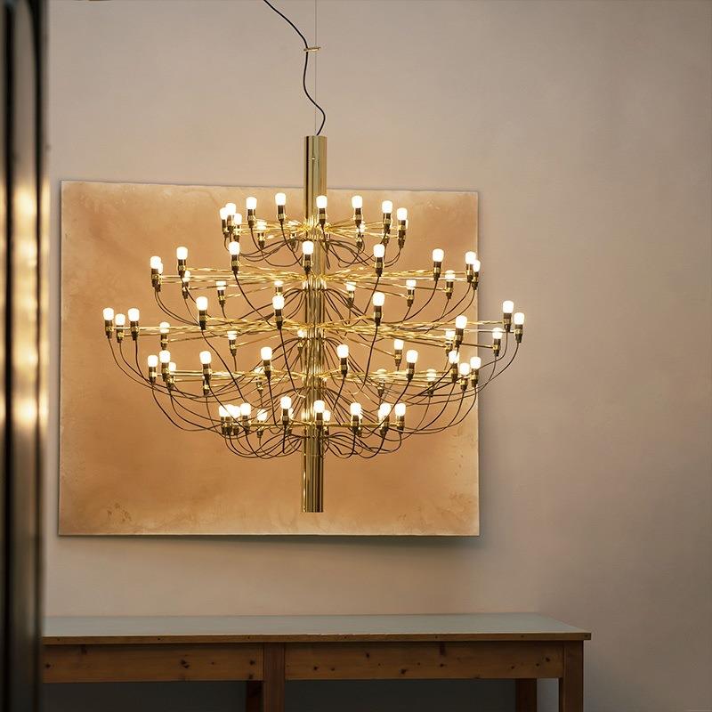 法式客厅设计师别墅挑空意大利9720果实的餐厅吊灯盛夏灯具楼梯