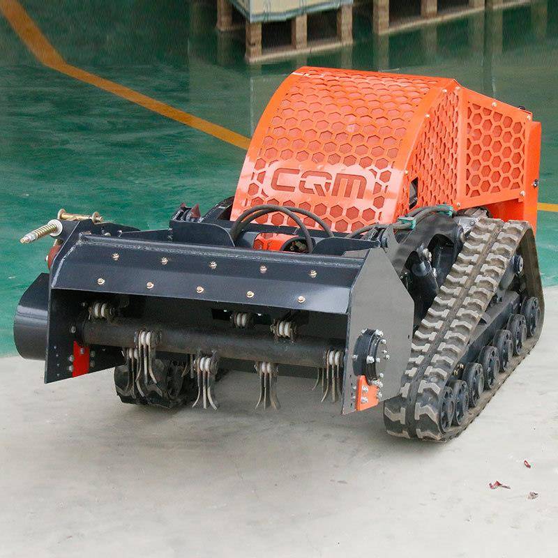 遥控拓荒机加宽型果园大棚前置干湿枝条秸秆粉碎机割草机厂家