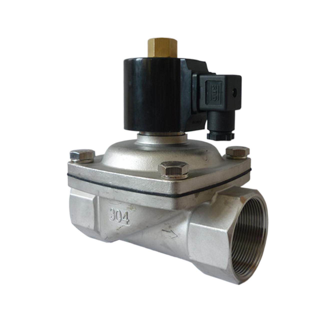 304不锈钢电磁阀水阀2W500-50DN50高温常气阀耐腐蚀闭