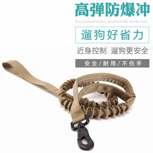中大型犬狗狗战术牵引绳缓冲狗链子马犬德牧金毛防爆冲遛狗绳牵带