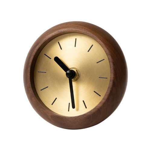 梵瀚黑胡桃木桌面小时值高座钟床头静音颜实木台式卧室钟摆件