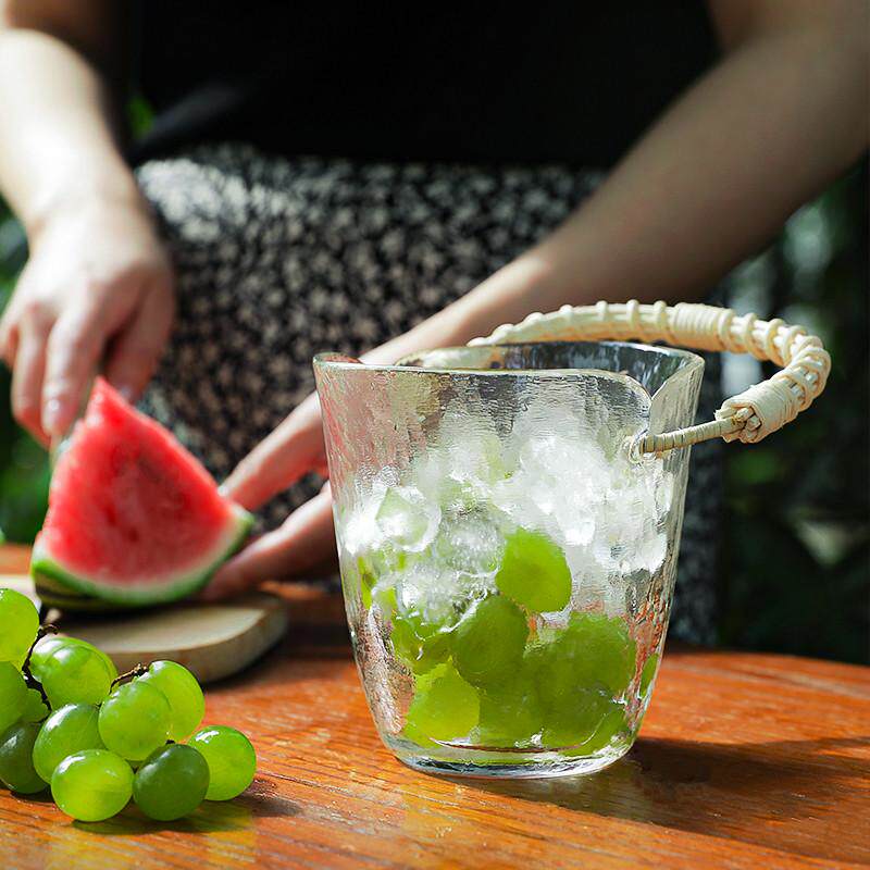 网红小冰桶高啤酒饮料水果桶值储桶冰镇颜桶冰手提冷耐玻璃商用