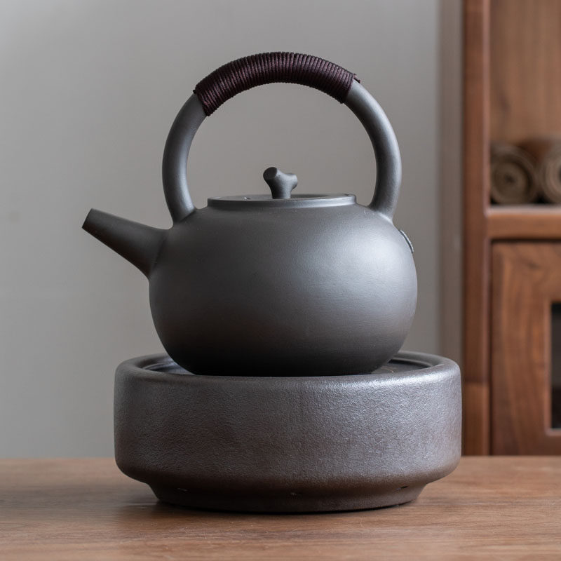 日式陶瓷电陶炉泡茶器家用陶壶煮茶大号烧水壶耐热茶具提梁壶套装