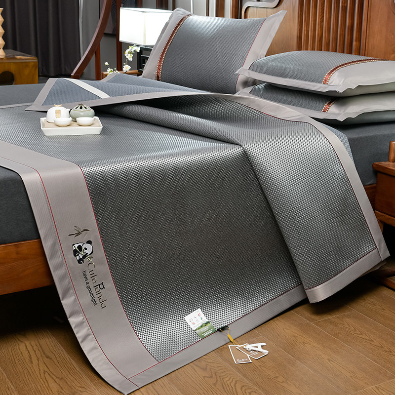 2024新款冰丝藤席床席三件套可水洗家用单人宿舍冰丝空调席子二件,床上用品,藤席,淘宝优惠券,粉丝福利购,淘宝优惠卷