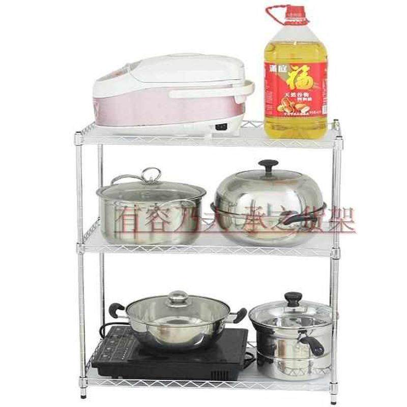 厨房微波炉置物架3层储加加高物架层架子厨房用品锅烤箱架收纳可