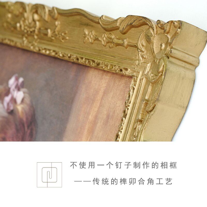 欧式复古油画框定制实木肖像画外框定制相框18寸20寸24寸30寸36寸