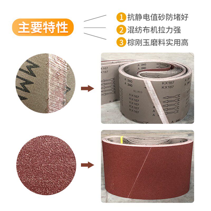 环形砂布带kx167家具木材铁件打磨抛光砂带圈1520*200 1560*200