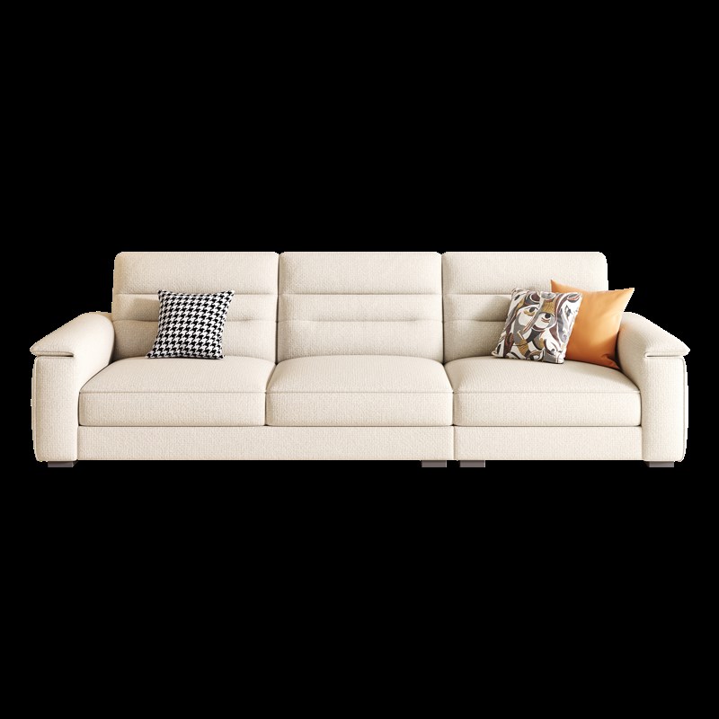 简约现代可拆洗棉麻布艺沙发直排小户型三人位客厅猫抓布沙发