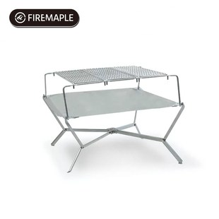 火枫落虹超轻折叠焚火台570g烧烤取暖不锈钢烤架轻量化露营装 备