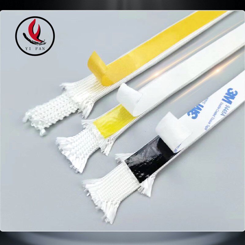 炉门封边带玻璃视窗镶嵌高温密封条玻璃纤维隔热防火烘烤箱披萨炉