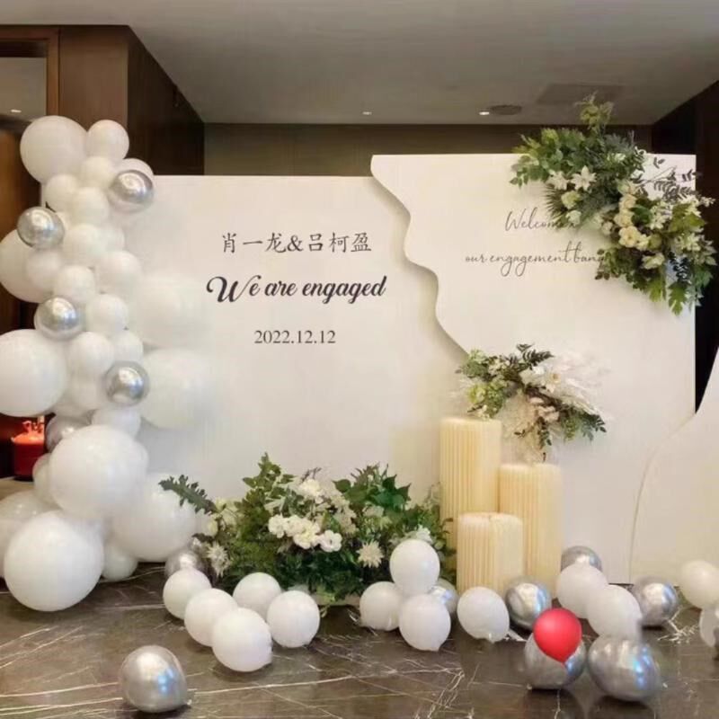 订婚结婚酒店宴会布置装饰背景墙婚礼迎宾区定制kt板背景用品全套