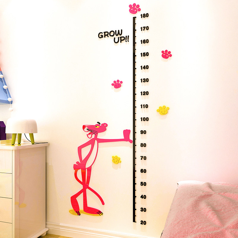 身高墙贴画3d立体测量身高贴纸自粘餐客厅儿童幼儿园房间墙面装饰