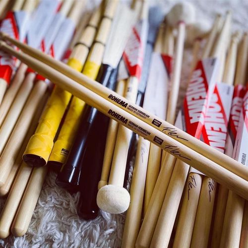 Rohem鼓棒 爵士鼓棒锤架子鼓锤 产 7 5 5B 2B 山胡桃 鼓槌
