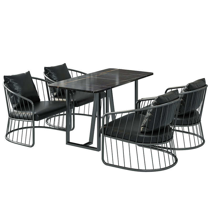 奶茶店铁艺卡座沙发工业风楼办公组合接待洽谈会咖啡厅摄影桌椅客