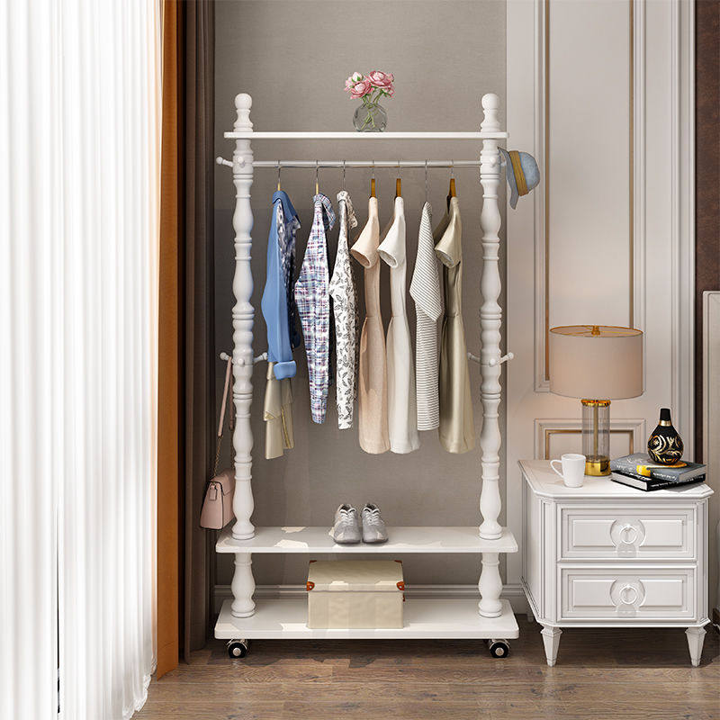 实木衣帽架落地置物架门厅衣架组合储挂衣架换鞋客厅鞋架凳卧室物