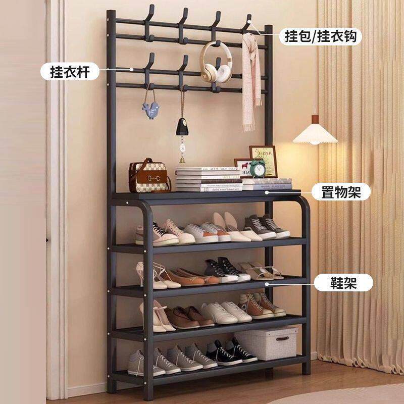 架入户门用落地衣帽架多鞋层ST-316-X家门口挂衣架一神体多功能鞋