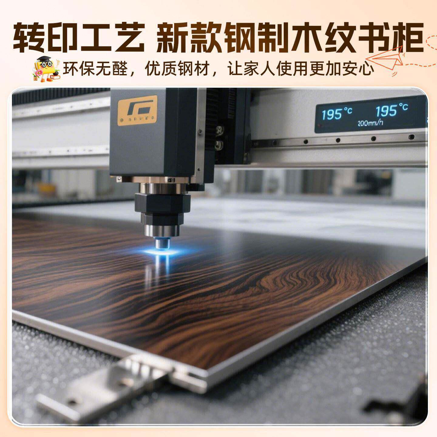 家用钢制书柜新尘款KWZYG-06复古带门防儿童书架客厅地落柜展示收