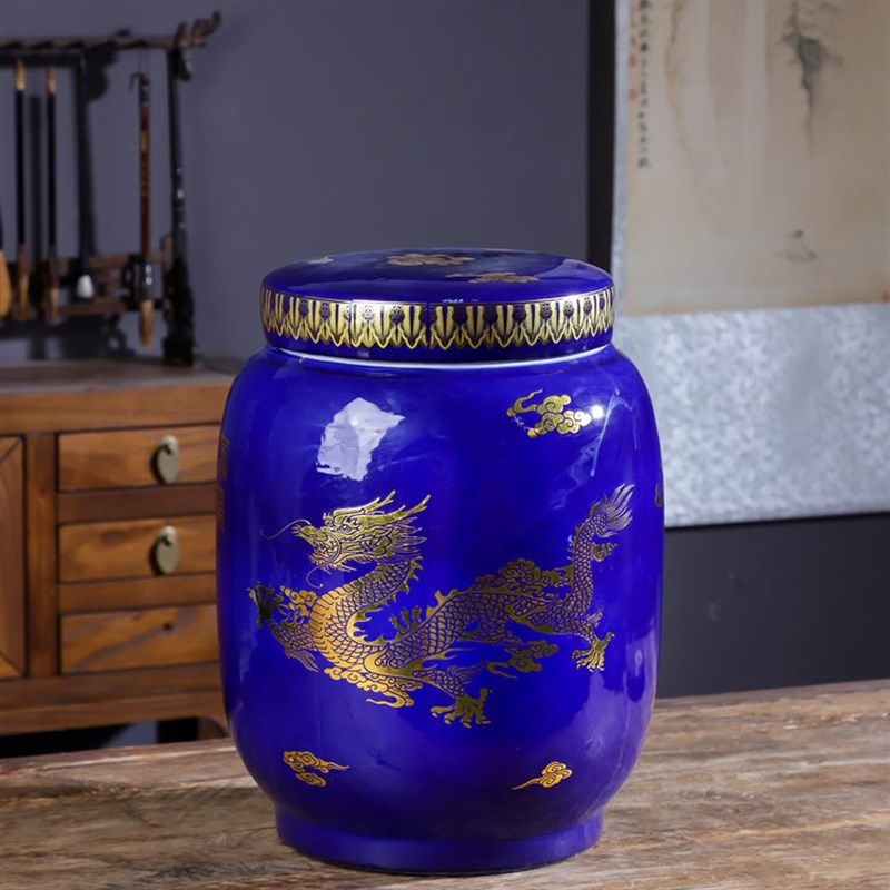 超大号骨灰坛骨灰罐高档骨灰盅骨灰盒青花陶瓷男士迁坟捡骨50厘米,商业/办公家具,骨灰盒,淘宝优惠券,粉丝福利购,淘宝优惠卷
