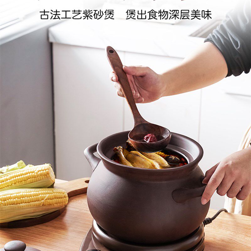 紫砂煲汤锅家用陶瓷电炖锅电砂锅全自动熬粥煮粥神器插电用多功能