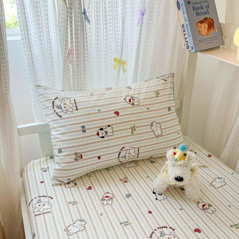 40支棉纯棉新四件OCQ套全2品025款床上用卡通被套床单宿舍三件套