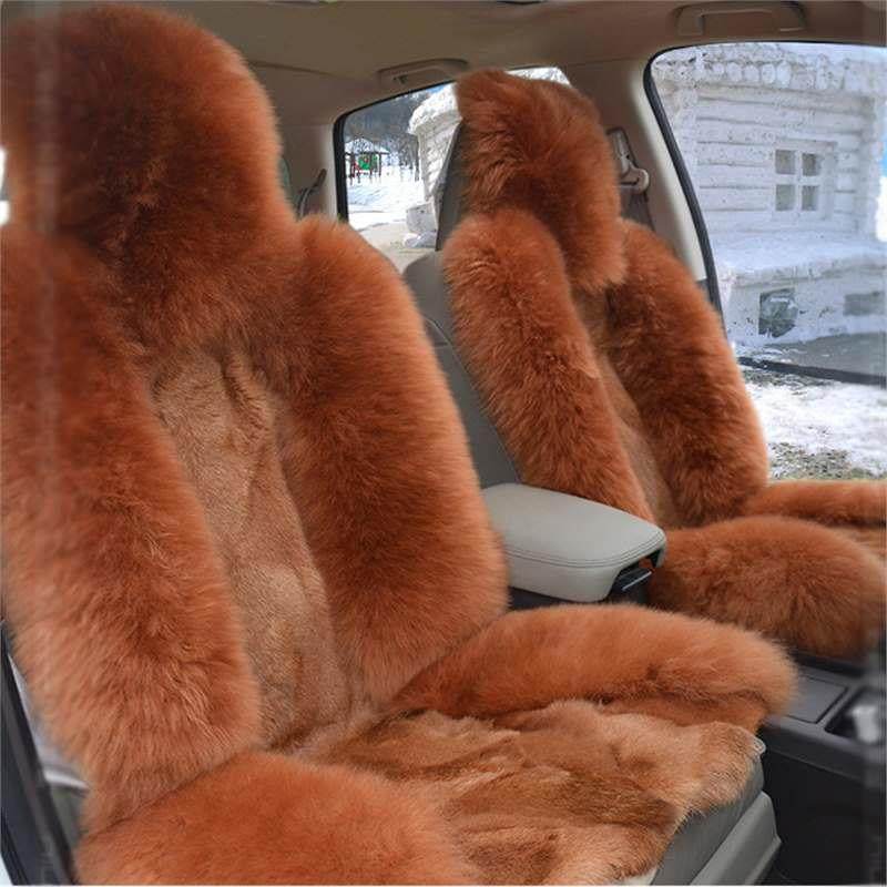 冬季毛汽车坐羊垫四汽件套毛一体靠背软毛垫狼真皮OZF车座垫套