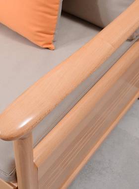 尚木高端榉实木布储物沙发客厅带抽屉木家用A331新中式实木艺so全