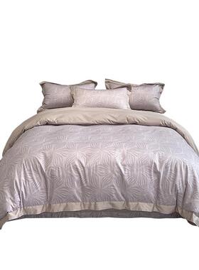 xy1t轻奢美式00支床上四件套长绒棉全棉床被套印花春夏F7675H784