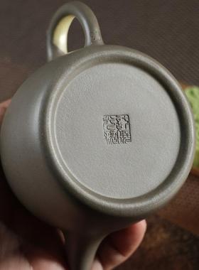 宜兴发货精工半手茶工紫砂壶秦权壶黄UYM龙山矿青灰泥壶原220ml