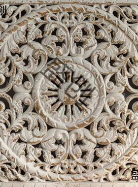 玄关背包景入墙餐上厅美式复古民宿饰NWE壁装饰花挂墙壁镂空客厅