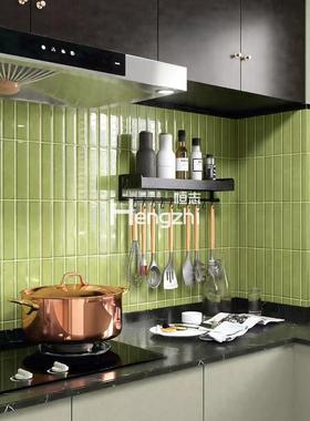 光斑点288x98釉面墙1面手工砖绿色米色卫QQX生亮间全瓷砖厨房墙砖