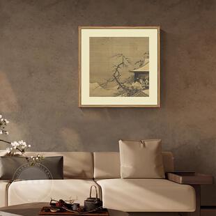 宋画小国品南宋马制远雪景图古代山水画画名中画复品CKA式仿古画