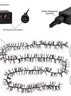 厂家直销31低EMF压LE灯日D爆竹灯鞭炮V蜈蚣灯圣诞节装饰彩灯窗帘