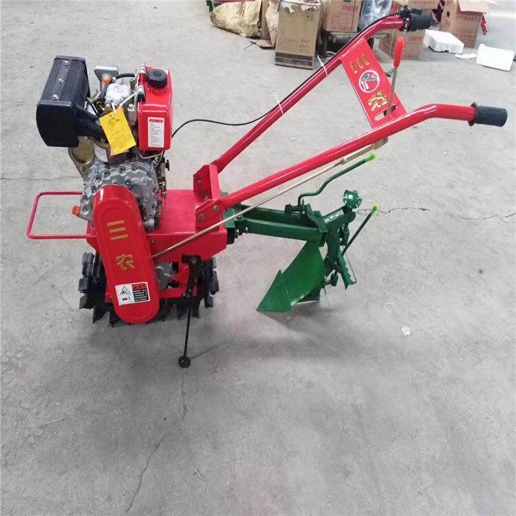 独轮小型链轨式履微耕茶园开沟机XRR带翻大棚除草机农地用手扶耕