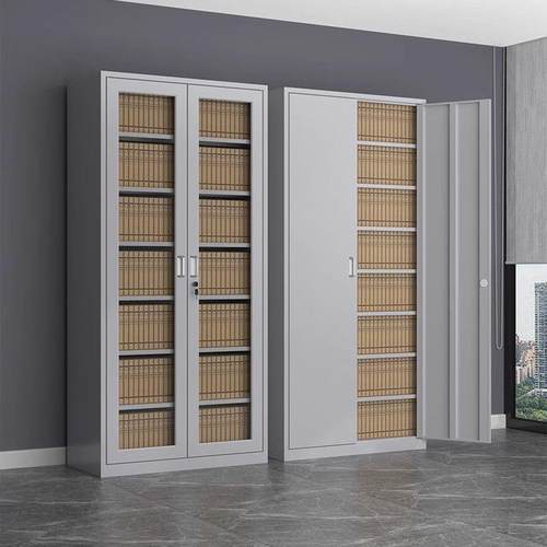 铁皮文件柜料办公资柜档柜案柜铁储书柜AXC矮柜铁皮更衣卷柜带锁