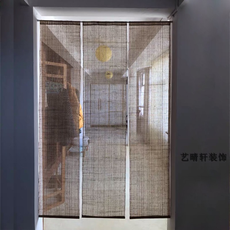 夏季透光免打洞简易安装隔断门帘