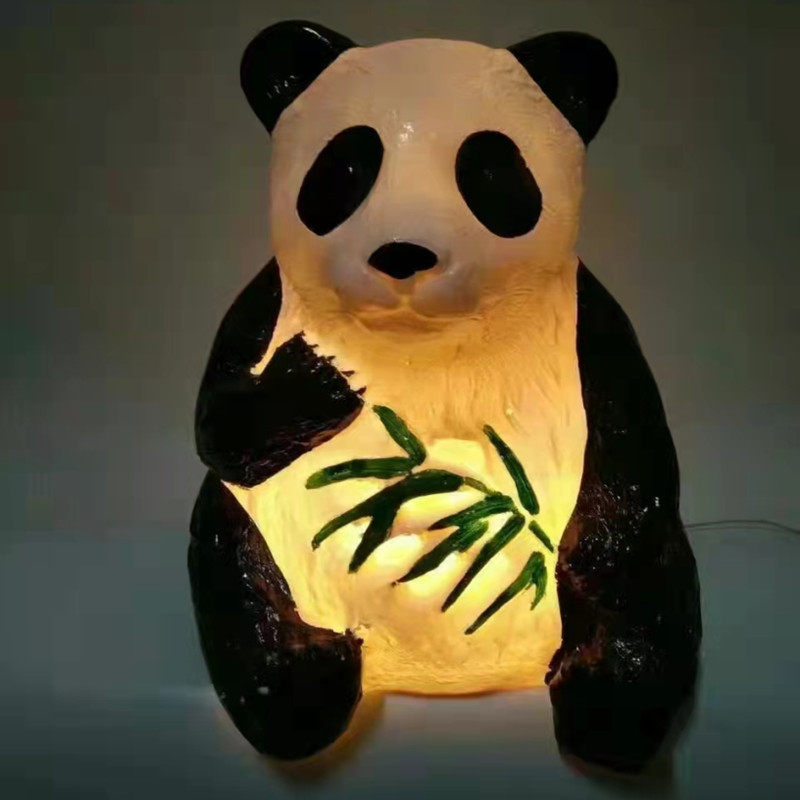 户外太阳能防水熊猫草坪灯