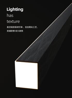 计师tb-73787餐厅简吊灯约现代一字长条餐桌红吧台灯极简网前设台