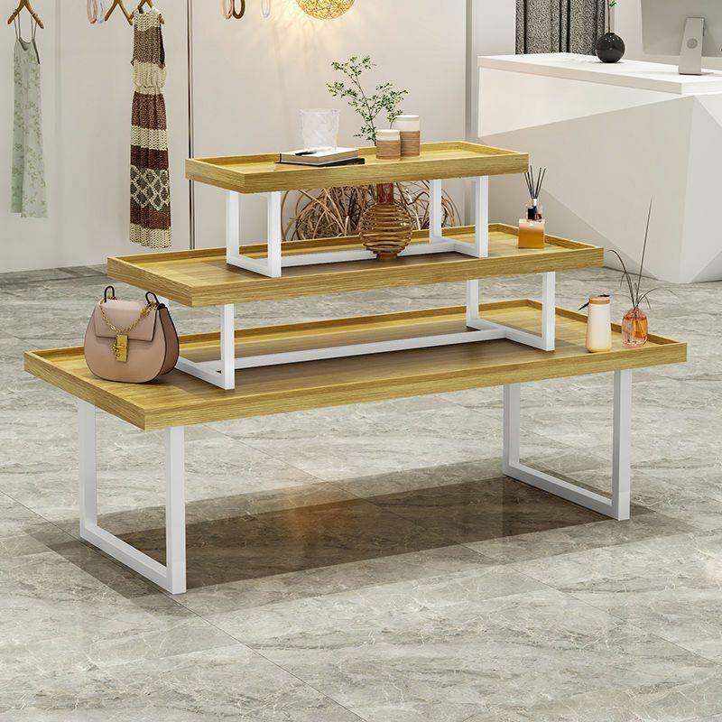 中岛台示台文具饰展品服装母婴展示台水流中GNV台岛桌中岛柜展示