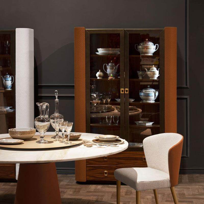 轻奢高档柜靠墙一体双门ZE-0708隔玻璃展示柜多层收纳储物酒柜装,住宅家具,餐边柜,淘宝优惠券,粉丝福利购,淘宝优惠卷